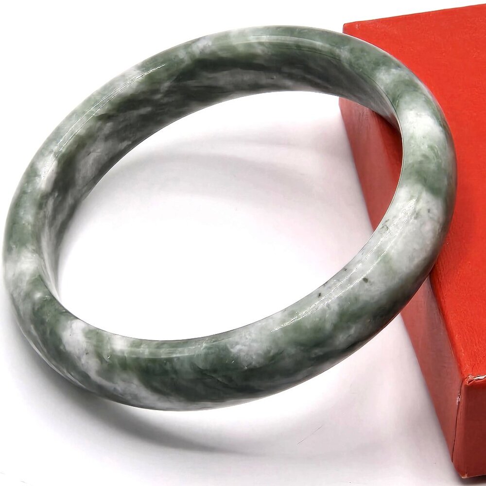 Jade Bangles Chinese Style Green Natural Stone Jade Bangle Bracelets Stone Jewel